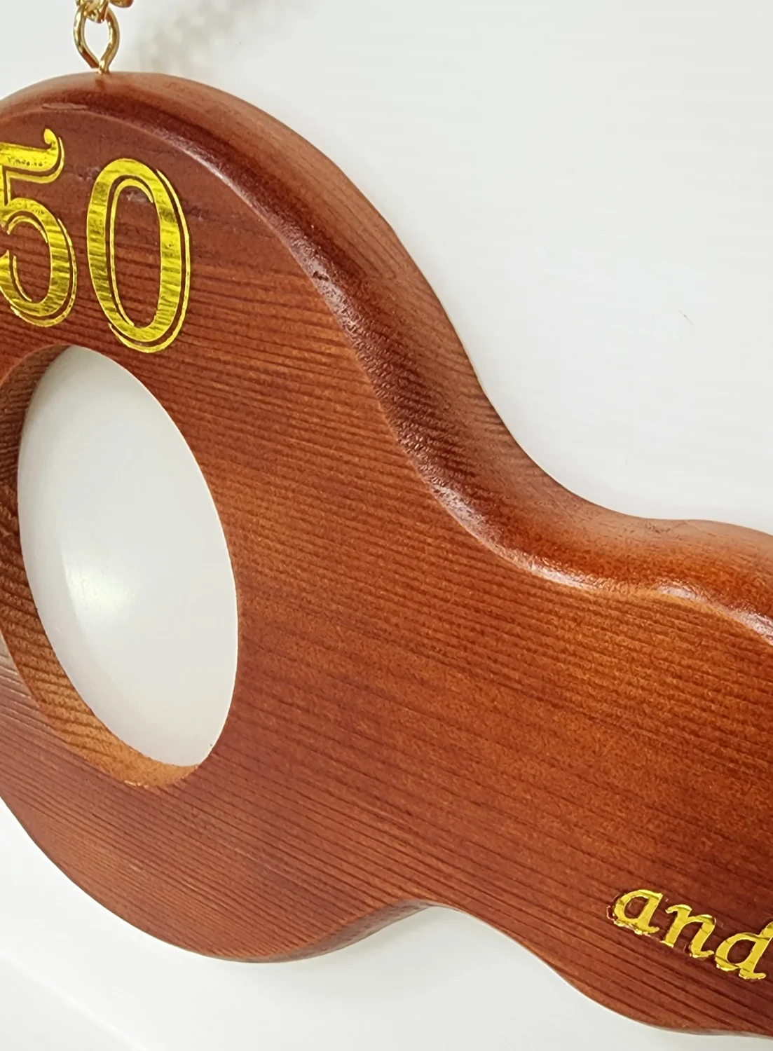 50th Wooden Key with Gold Foil Printing - SJ2423