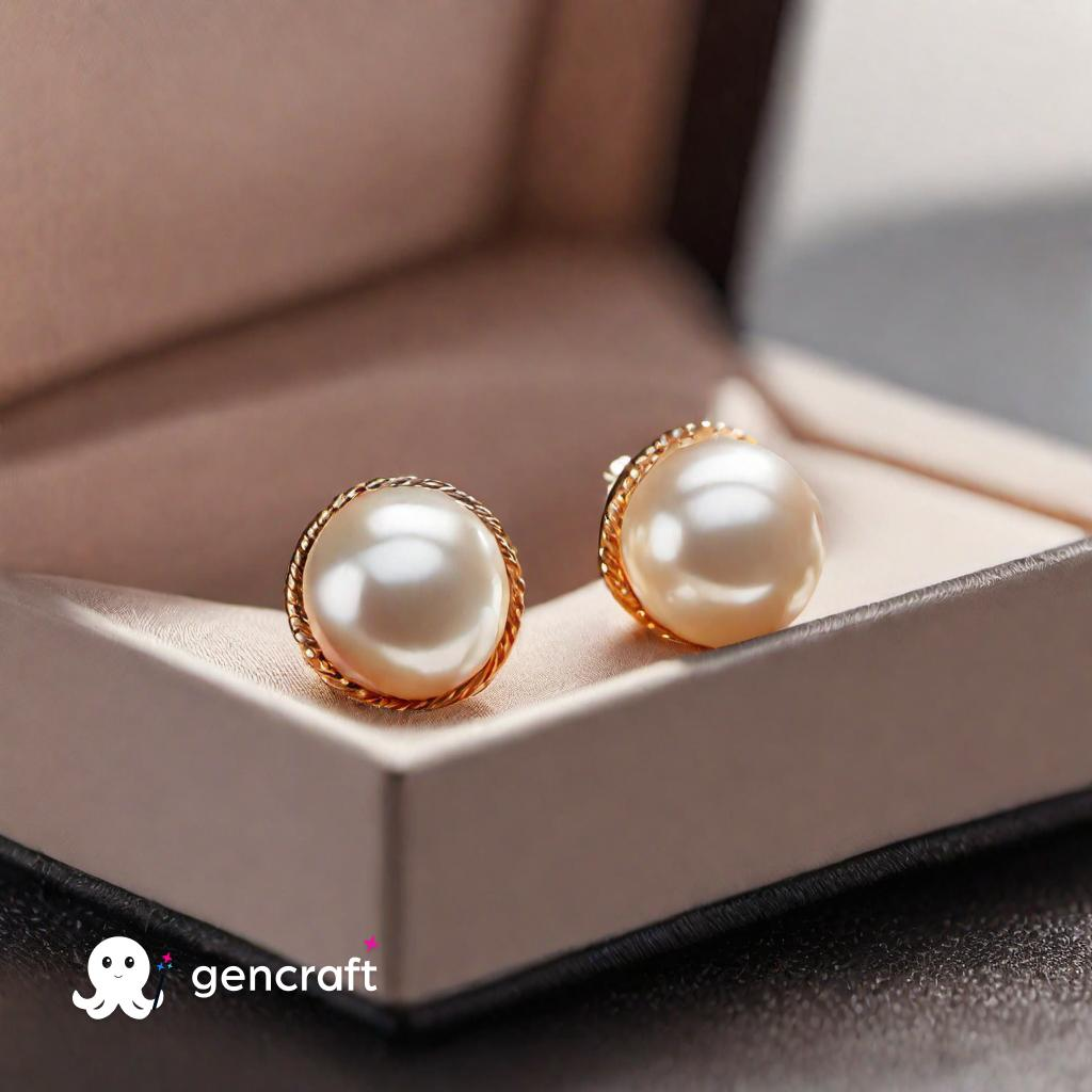 pearl stud earrings