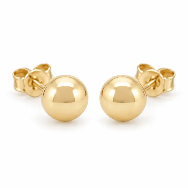 5mm Ball Stud Earrings in 9ct Yellow Gold
