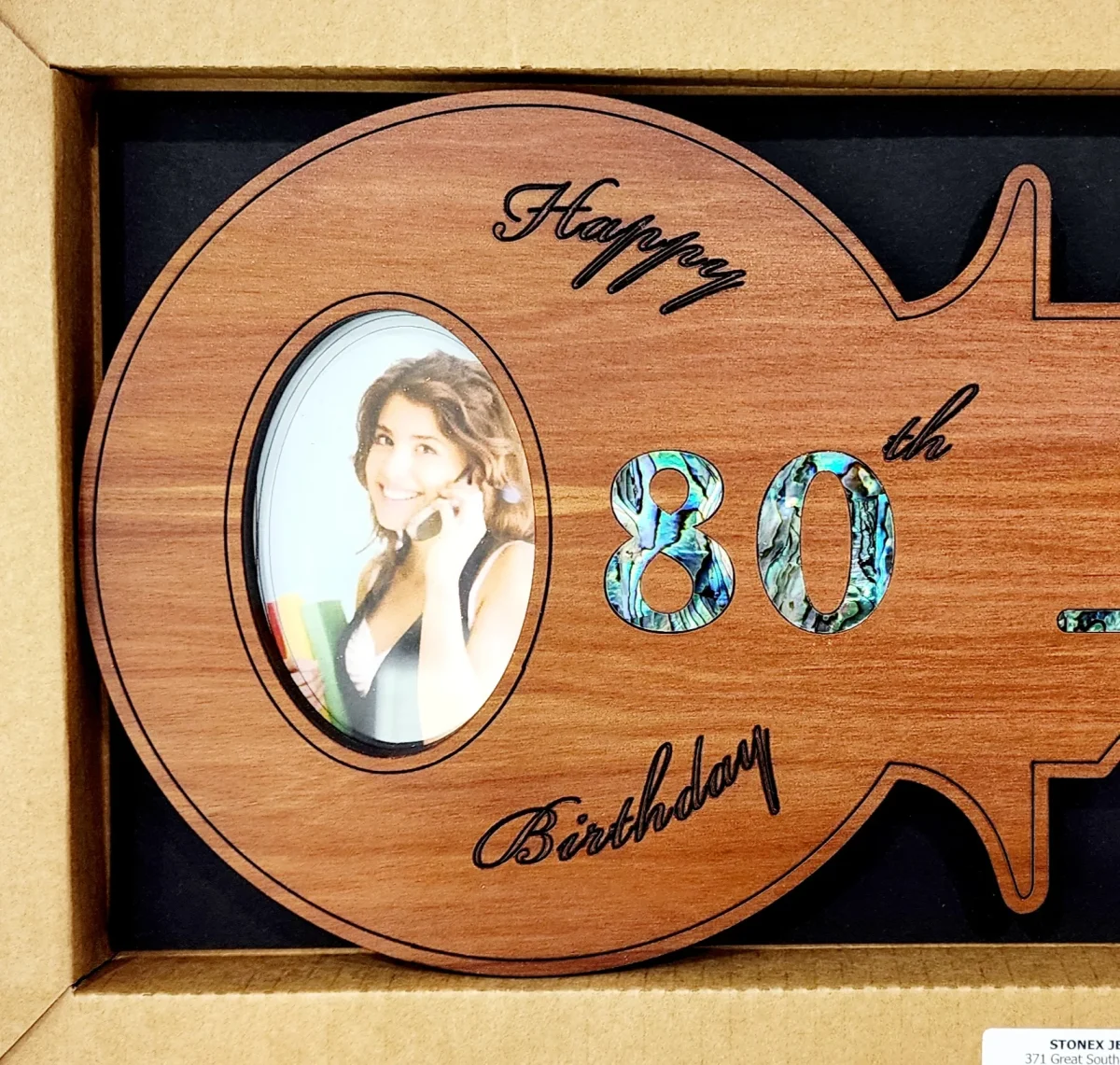 80th Key with Paua Inlay & Oval Picture Frame
