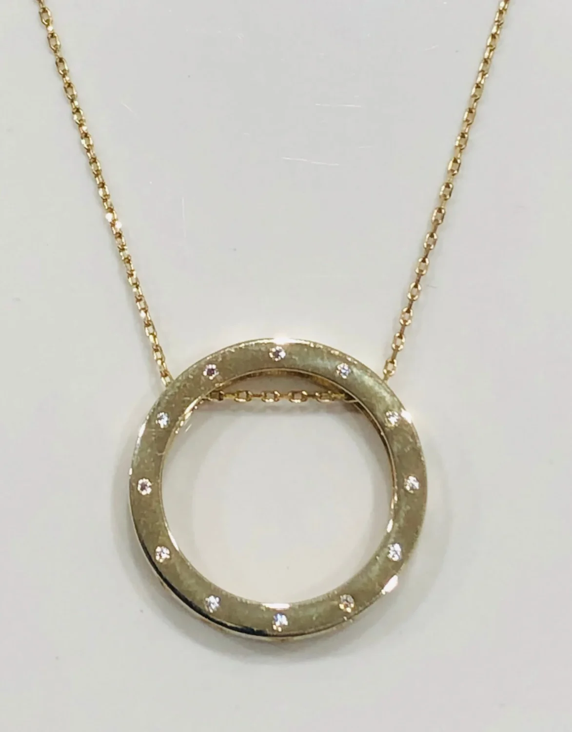 9ct Gold Chain & Diamond Pendant - 019
