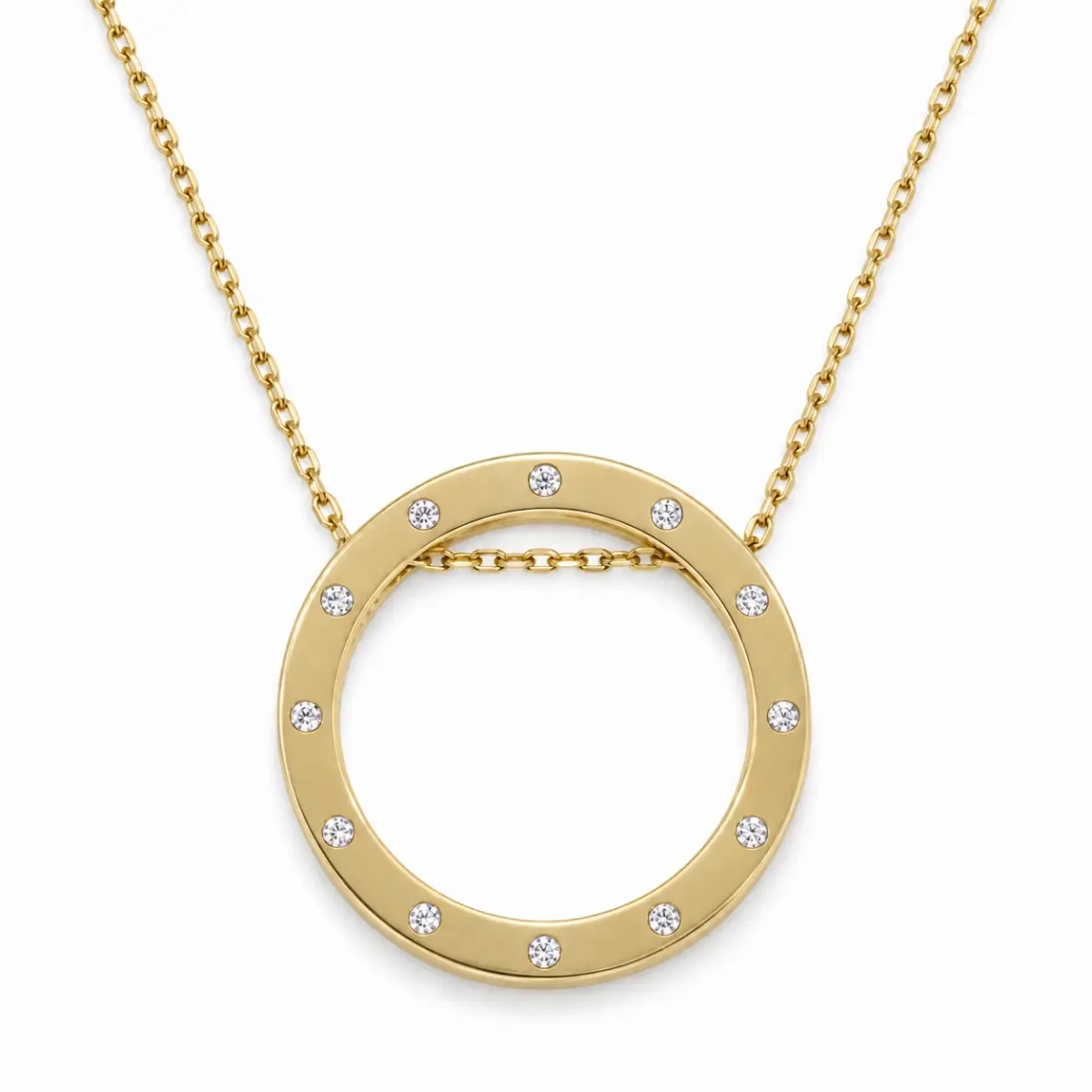 9ct Gold Chain & Diamond Pendant - 019