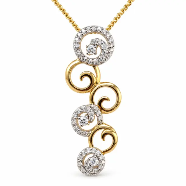 9ct Gold Cubic Zirconia Pendant - 025