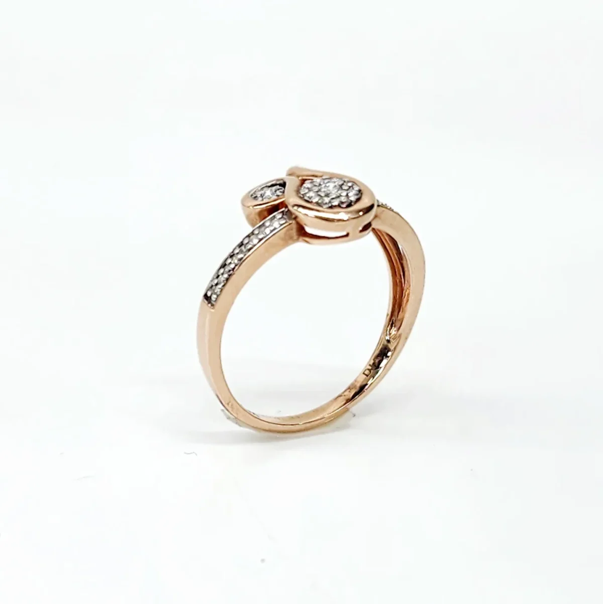 9ct Rose Gold Fancy Swirl 0.16ct Diamond Ring