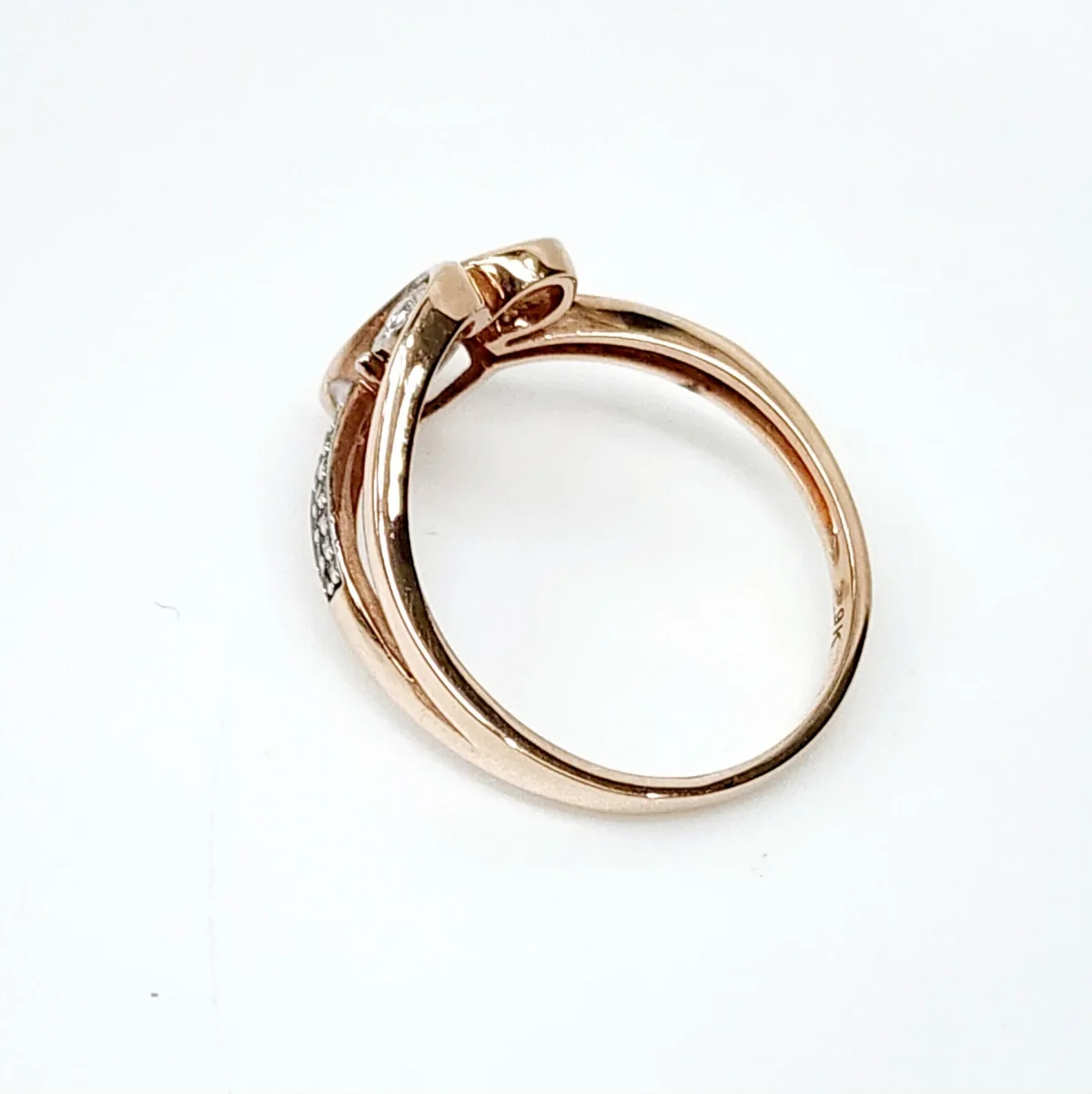 9ct Rose Gold Fancy Swirl 0.16ct Diamond Ring