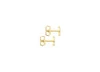9ct Two-Tone Gold 6mm Sunray Stud Earrings