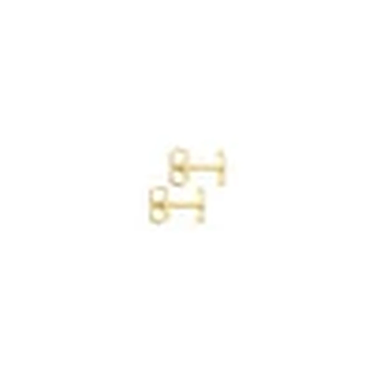 9ct Two-Tone Gold 6mm Sunray Stud Earrings
