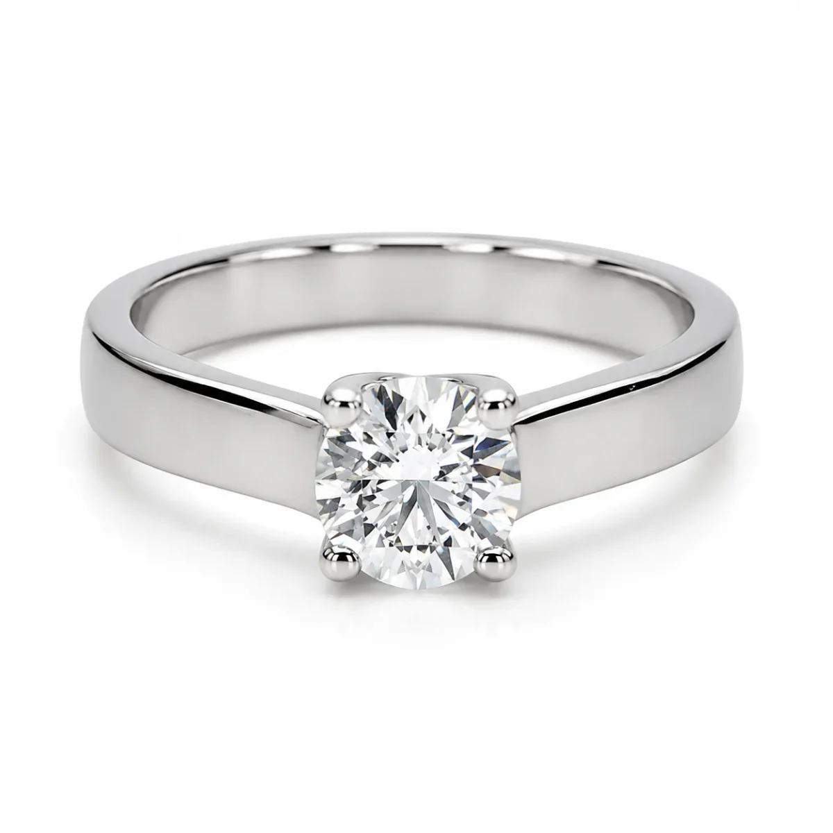 9ct White Gold 1.03ct Lab Grown Diamond Solitaire Engagement Ring - AURG3230