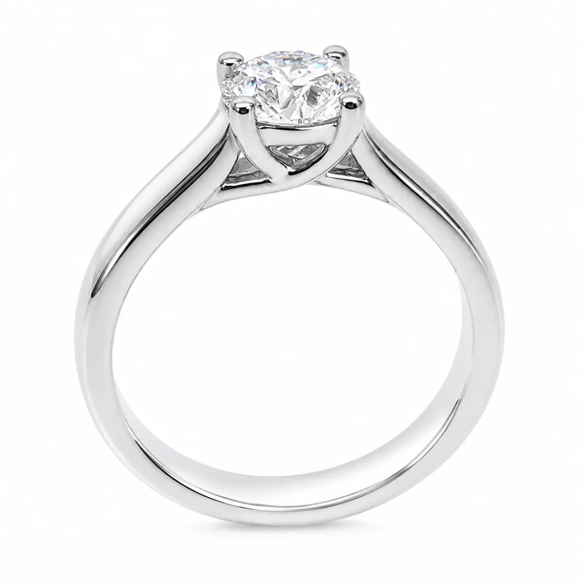9ct White Gold 1.03ct Lab Grown Diamond Solitaire Engagement Ring - AURG3230