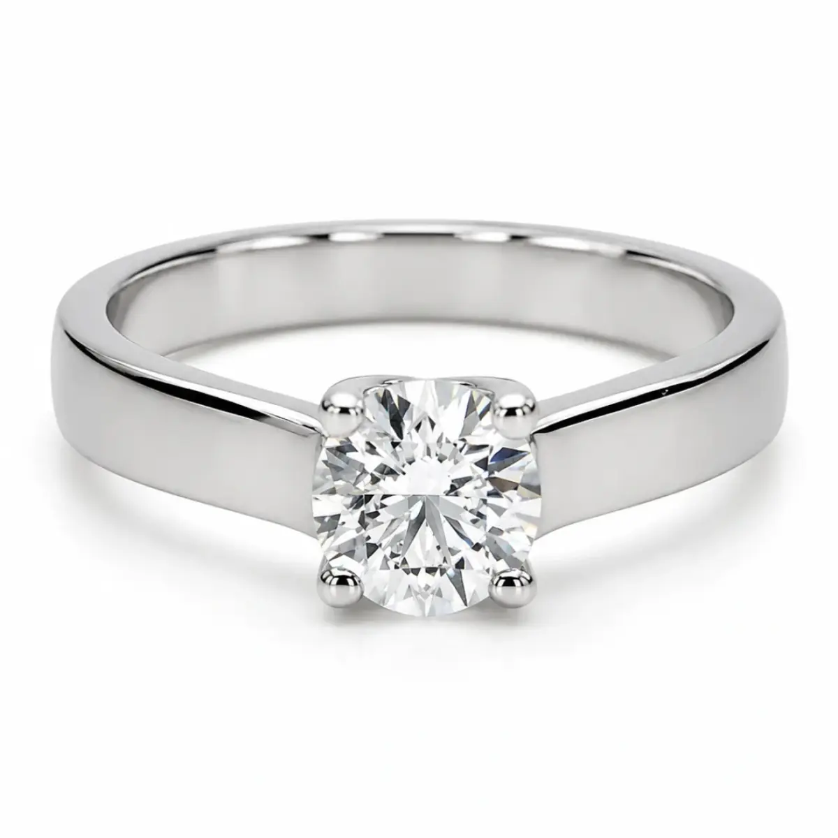 9ct White Gold 1.03ct Lab Grown Diamond Solitaire Engagement Ring - AURG3230