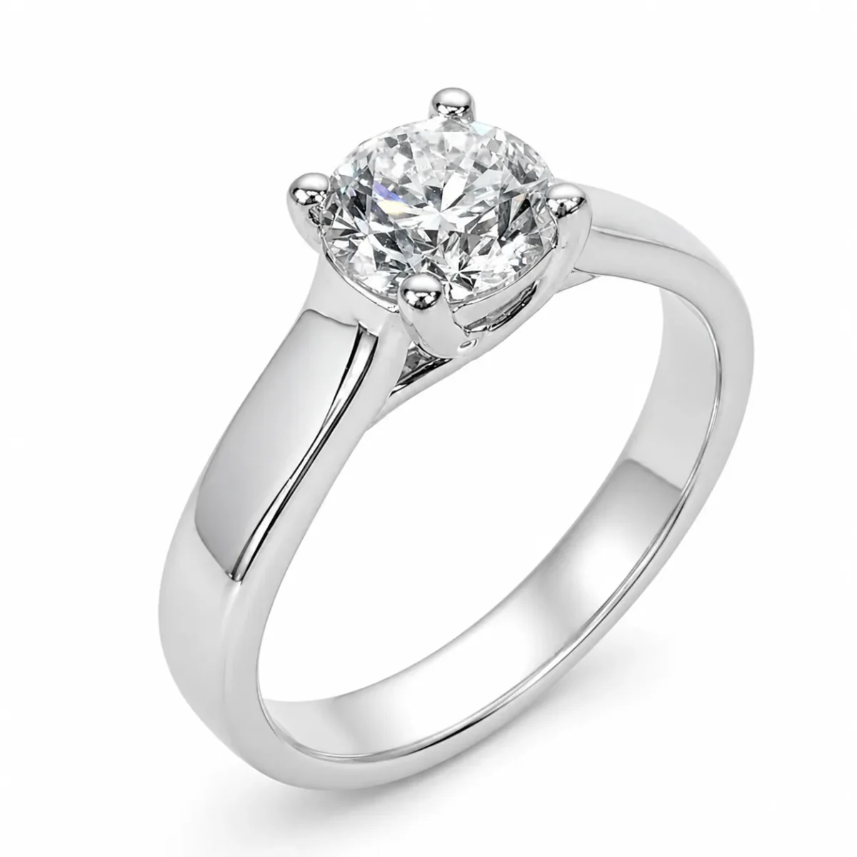 9ct White Gold 1.03ct Lab Grown Diamond Solitaire Engagement Ring - AURG3230