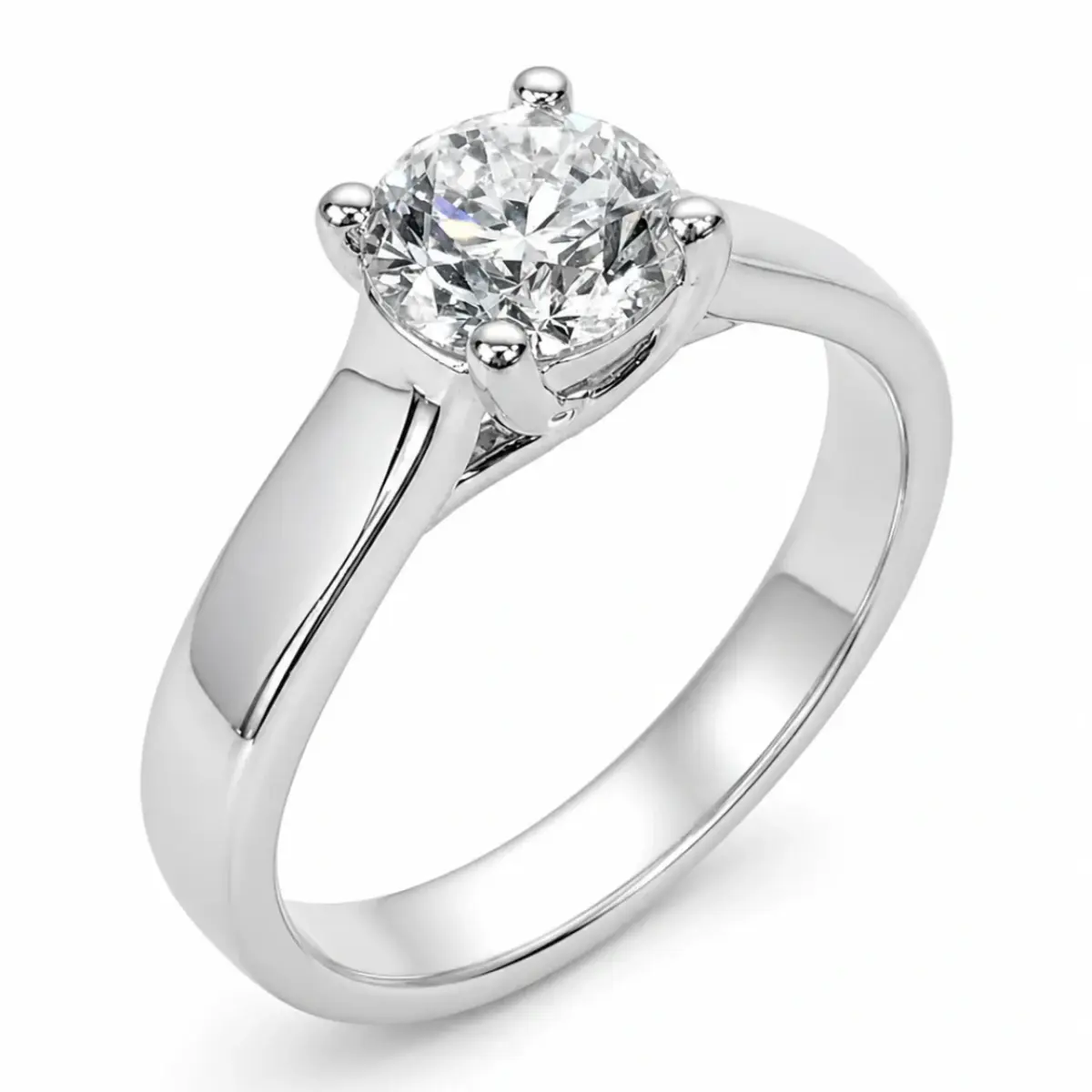 9ct White Gold 1.03ct Lab Grown Diamond Solitaire Engagement Ring - AURG3230