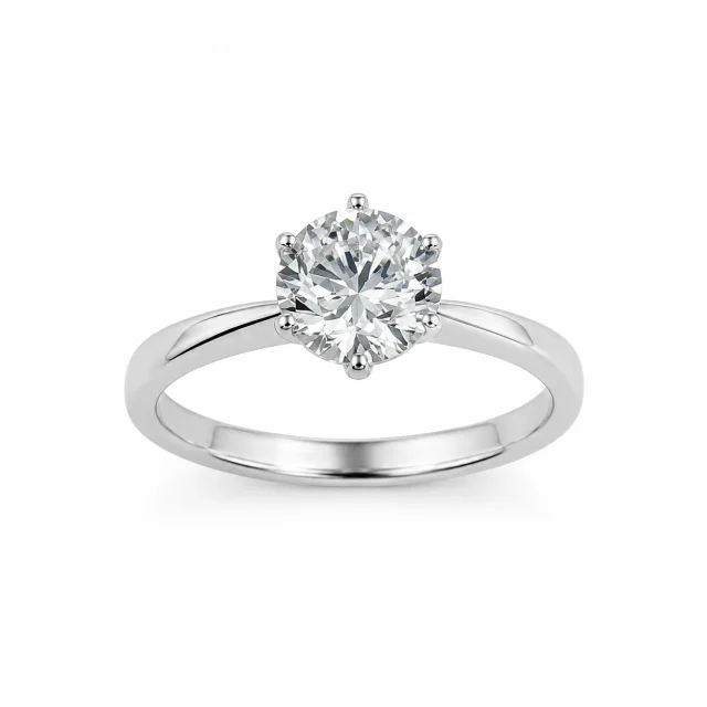 9ct White Gold 1.19ct Lab-Grown Diamond Solitaire Engagement Ring - CYR77529W
