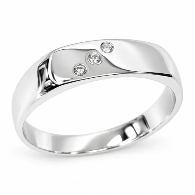 9ct White Gold Gents Diamond Signet Ring - D2632/9W