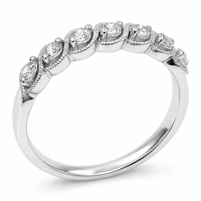 9ct White Gold Lab Grown Diamond Seven Stone Ring 0.25ct TDW - AURG3175
