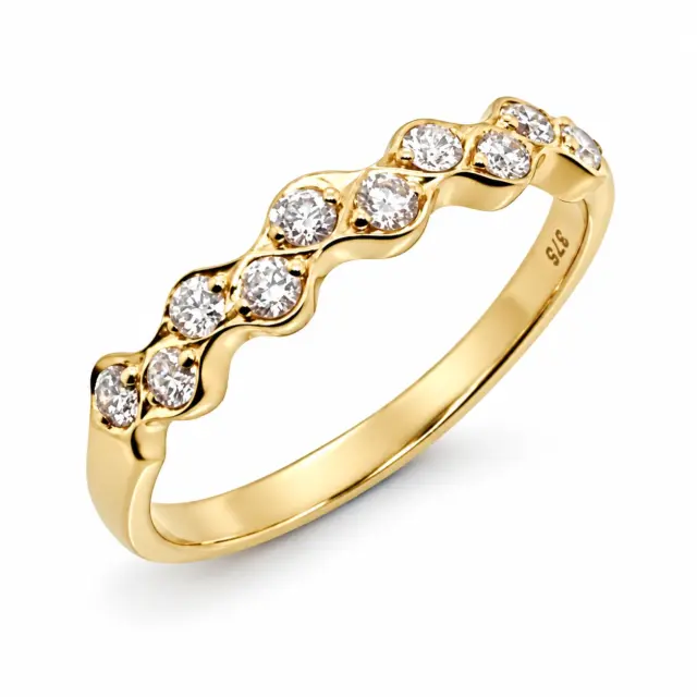 9ct Yellow Gold 0.30ct Diamond Wedding / Dress Ring