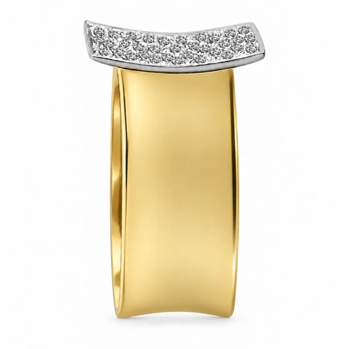 9ct Yellow Gold 0.50ct Diamond Ring with 9mm Wide Band