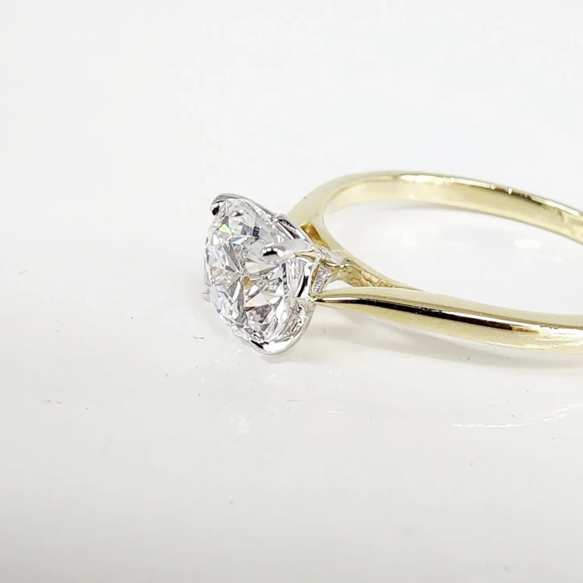 9ct Yellow Gold 1.0435ct Lab Grown Diamond Solitaire Engagement Ring - AURG2242