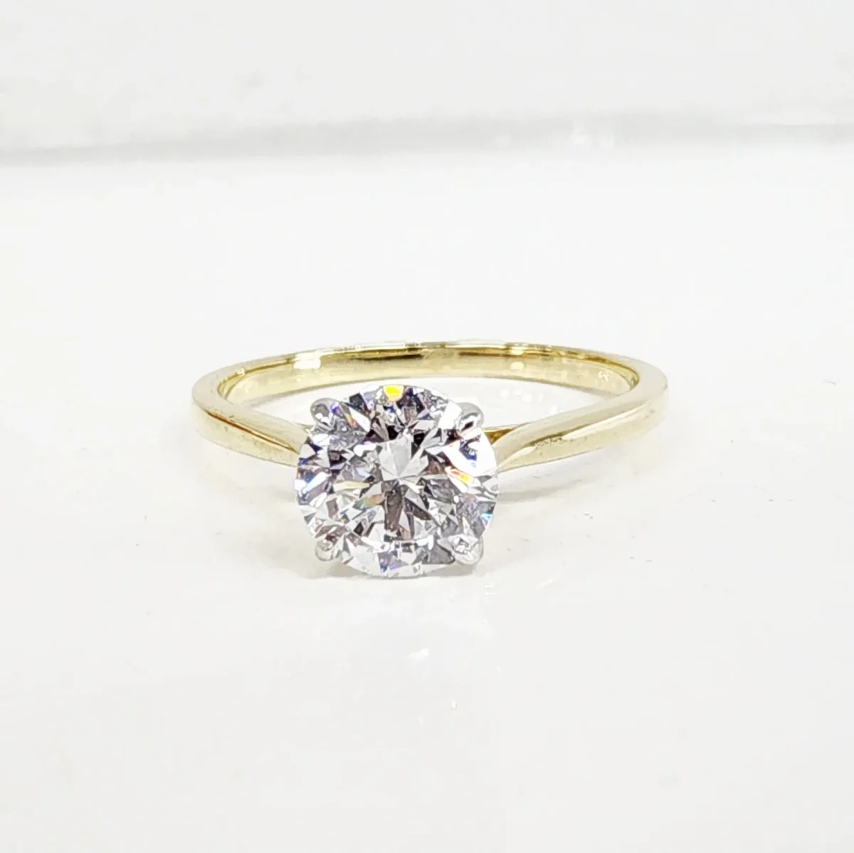 9ct Yellow Gold 1.0435ct Lab Grown Diamond Solitaire Engagement Ring - AURG2242