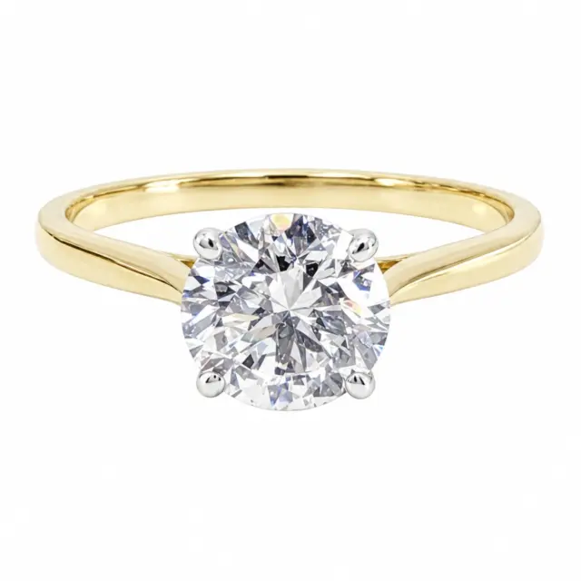 9ct Yellow Gold 1.0435ct Lab Grown Diamond Solitaire Engagement Ring - AURG2242