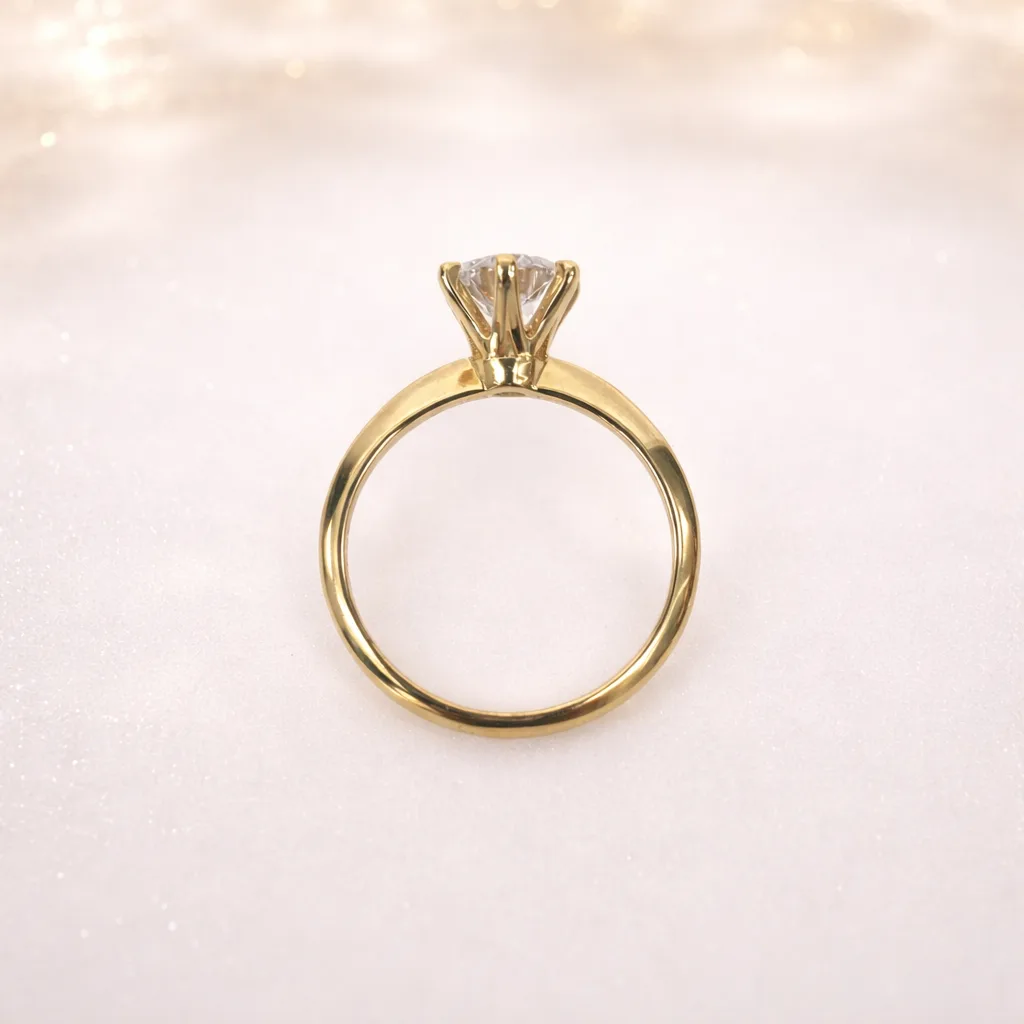 9ct Yellow Gold 1.08ct Lab Grown Diamond Solitaire Ring – Round Cut EF VS | 6 Claw Setting - AURG595