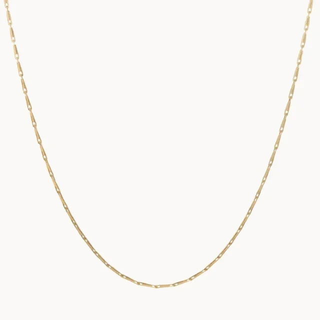 9ct Yellow Gold 1.13mm Hayseed Chain Necklace – Solid Italian Gold | Bolt Ring Clasp - HS11