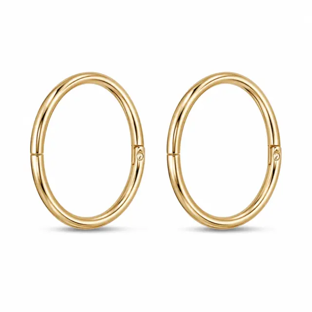 9ct Yellow Gold 10mm Plain Sleeper Earrings - SLE001-10