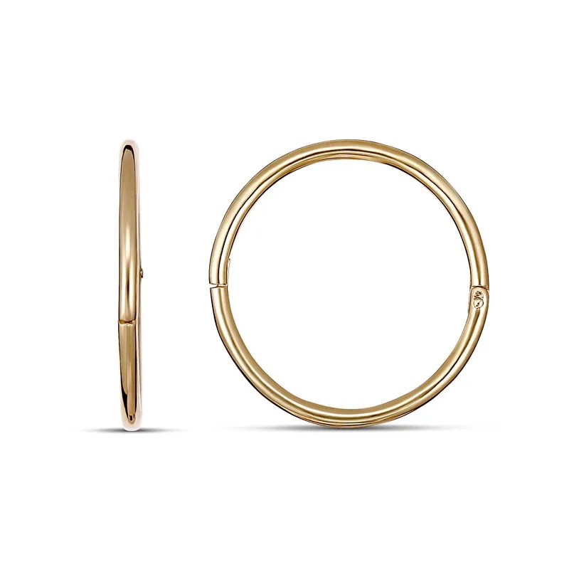 9ct Yellow Gold 10mm Plain Sleeper Earrings - SLE001-10