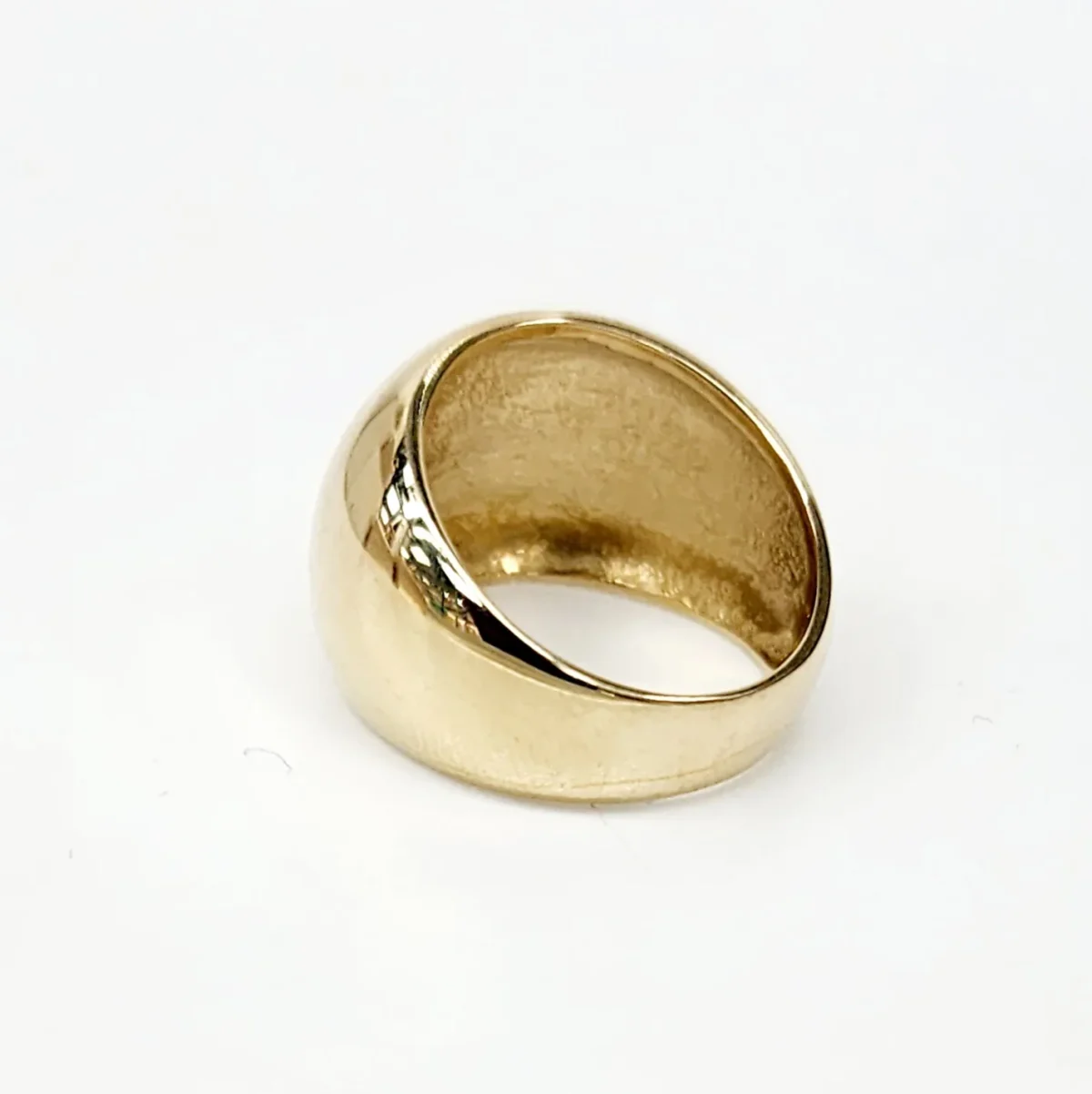 9ct Yellow Gold 14.5mm Wide Classic Dome Ring