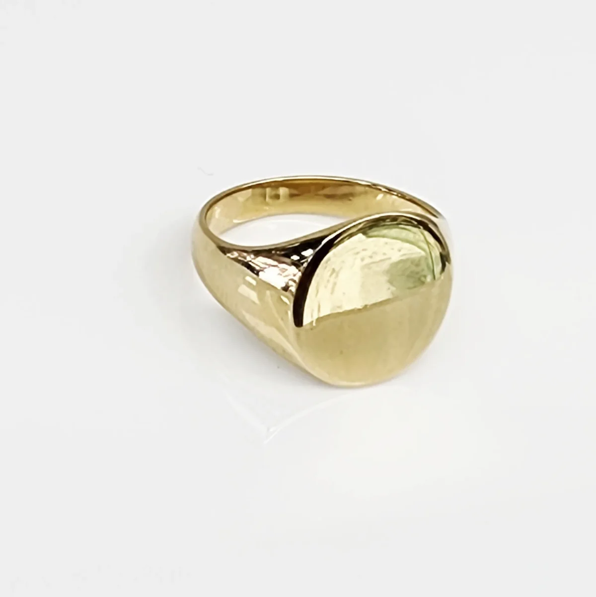 9ct Yellow Gold 14mm x 16mm Oval Signet Ring - CYR1862