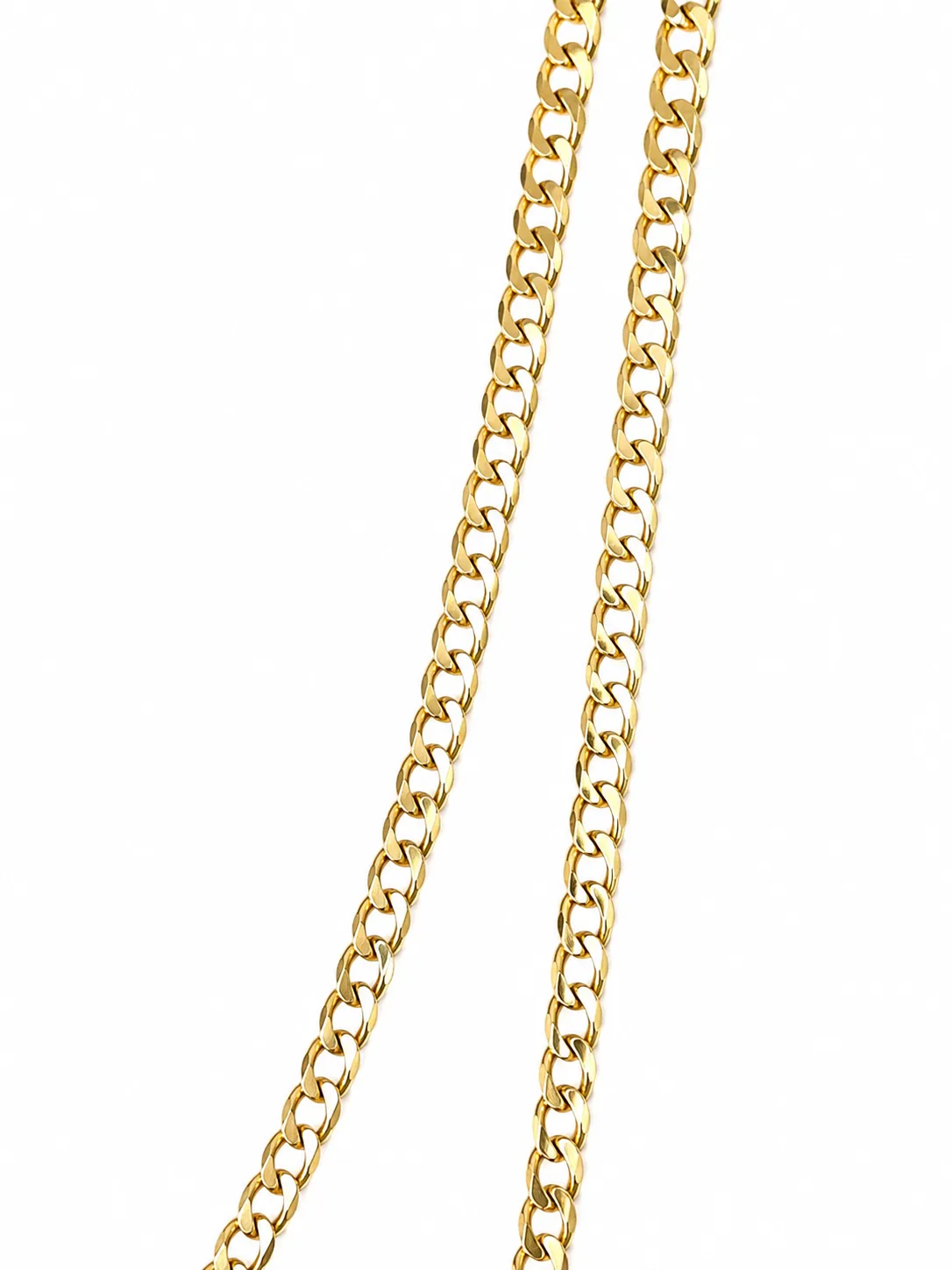 9ct Yellow Gold 6-Sided Diamond Cut Grumetta Rada Superlight Open Curb Necklace – 3.15mm - 80HKI445/4