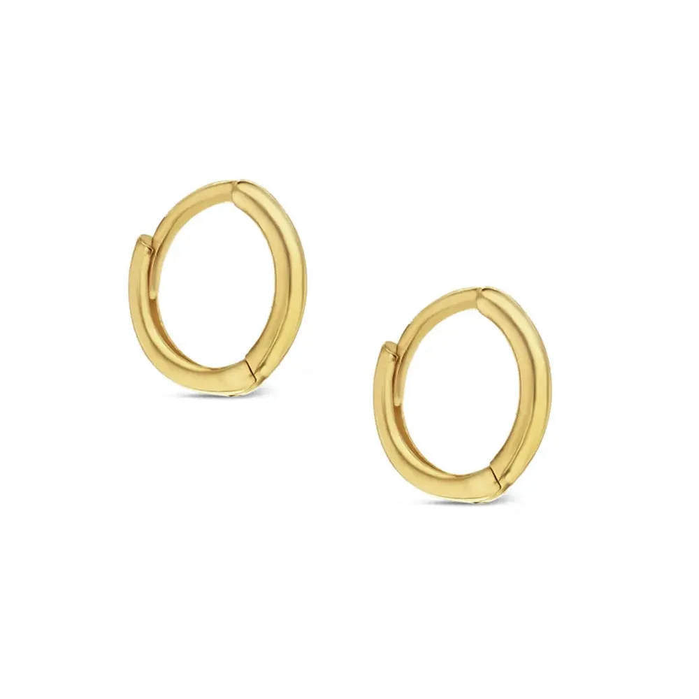 9ct Yellow Gold 7mm Mini Huggie Earrings