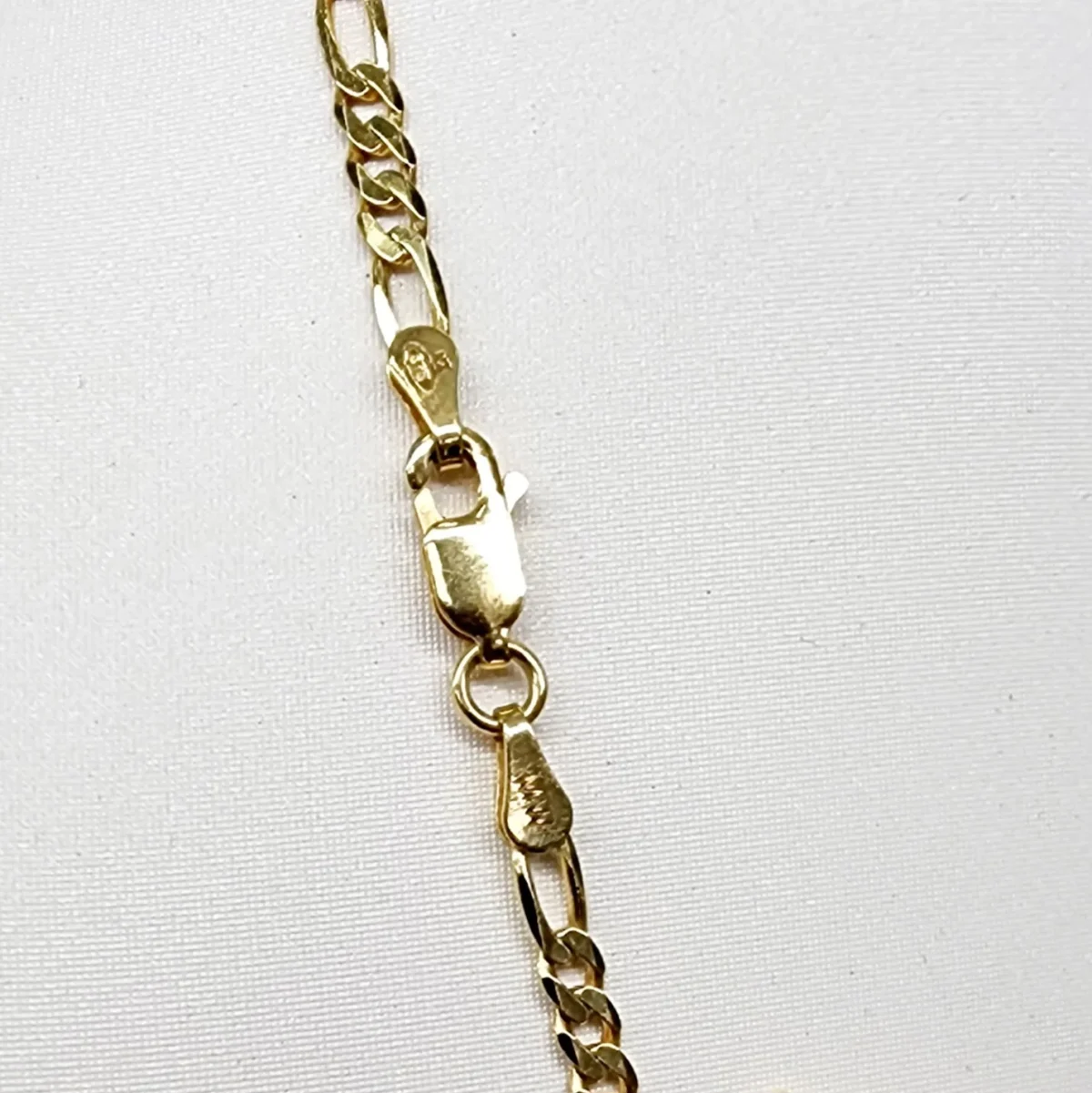 9ct Yellow Gold 80 Gauge Solid Figaro 1/3 Link Chain - FBSFD801/3