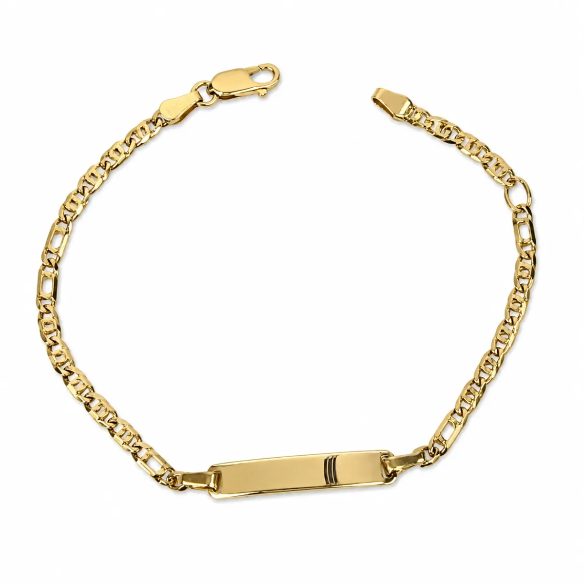 9ct Yellow Gold Adjustable ID Bracelet 17.5cm–20cm | 3mm Link - 9KOT080/ID