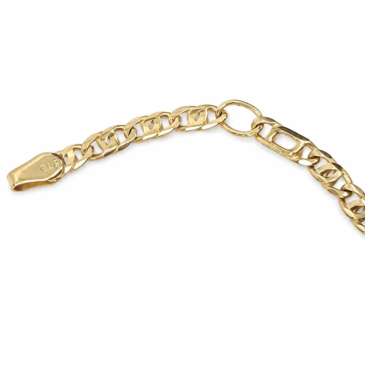 9ct Yellow Gold Adjustable ID Bracelet 17.5cm–20cm | 3mm Link - 9KOT080/ID