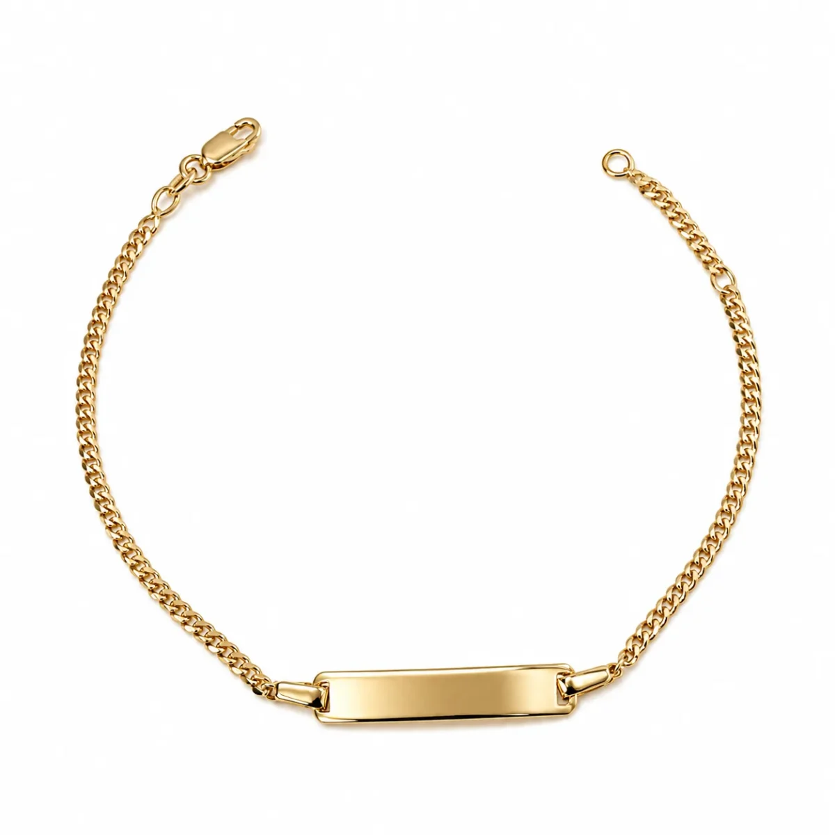 9ct Yellow Gold Adjustable ID Bracelet 17cm–19cm - 9KGZP0706/ID