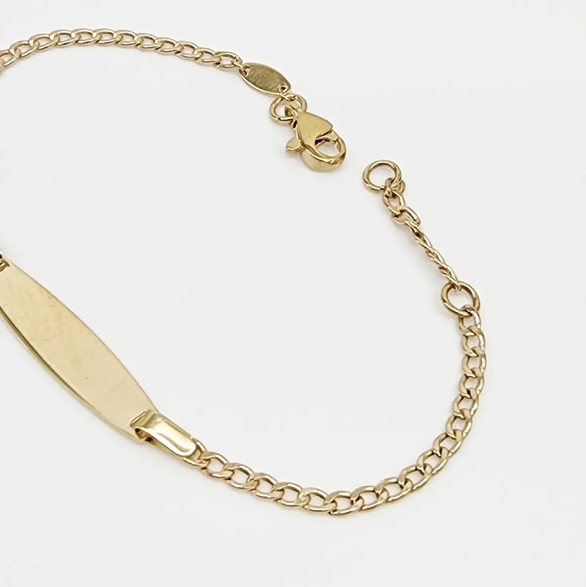 9ct Yellow Gold Baby ID Bracelet 14.5–16cm Adjustable - 5BR0006