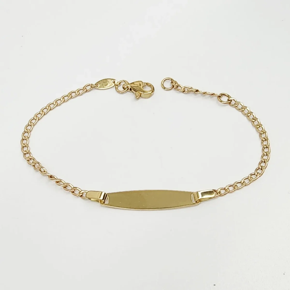 9ct Yellow Gold Baby ID Bracelet 14.5–16cm Adjustable - 5BR0006