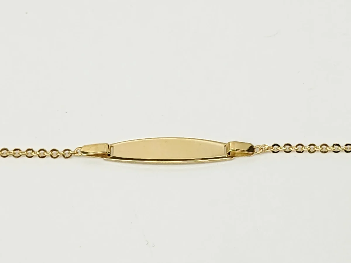 9ct Yellow Gold Child ID Bracelet with Tapered ID