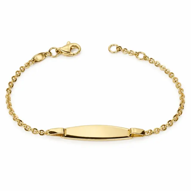 9ct Yellow Gold Child ID Bracelet with Tapered ID