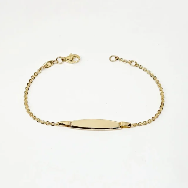 9ct Yellow Gold Child ID Bracelet with Tapered ID