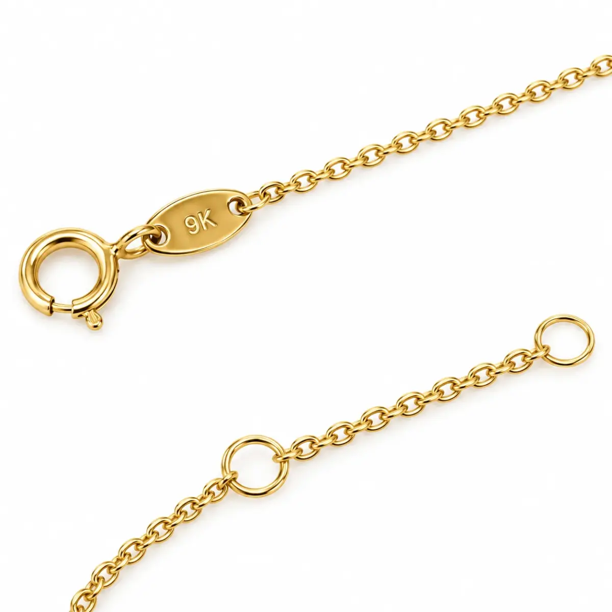 9ct Yellow Gold Cross & Evil Eye Adjustable Bracelet 18.5cm - 1930.9BR