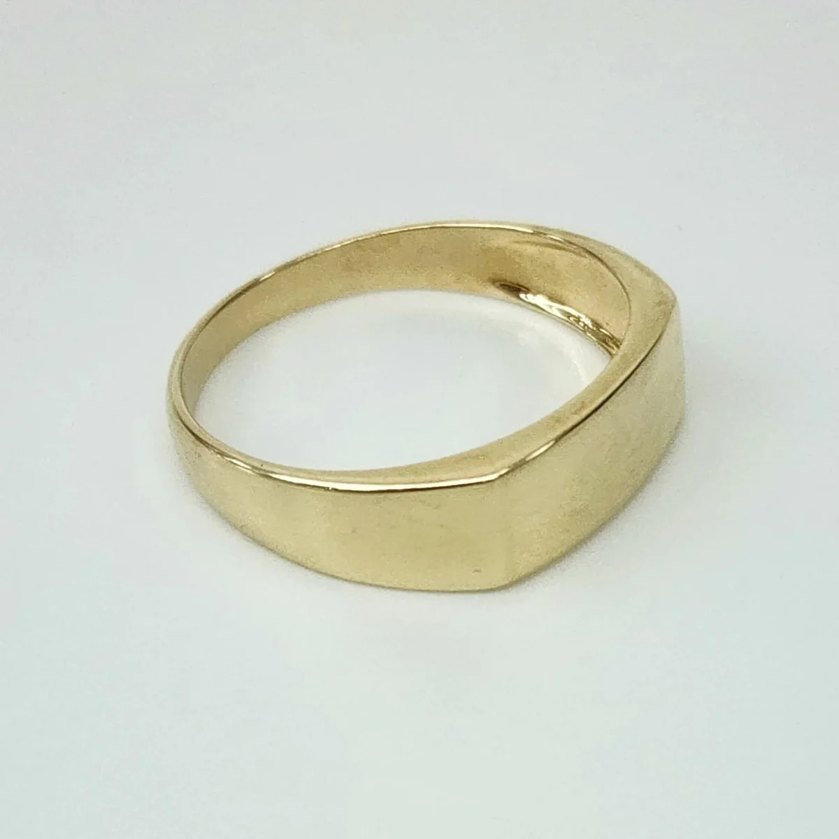 9ct Yellow Gold Curved Rectangle Signet Wedding / Dress Ring - D6598MOD9Y