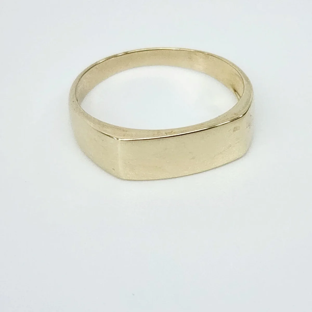 9ct Yellow Gold Curved Rectangle Signet Wedding / Dress Ring - D6598MOD9Y