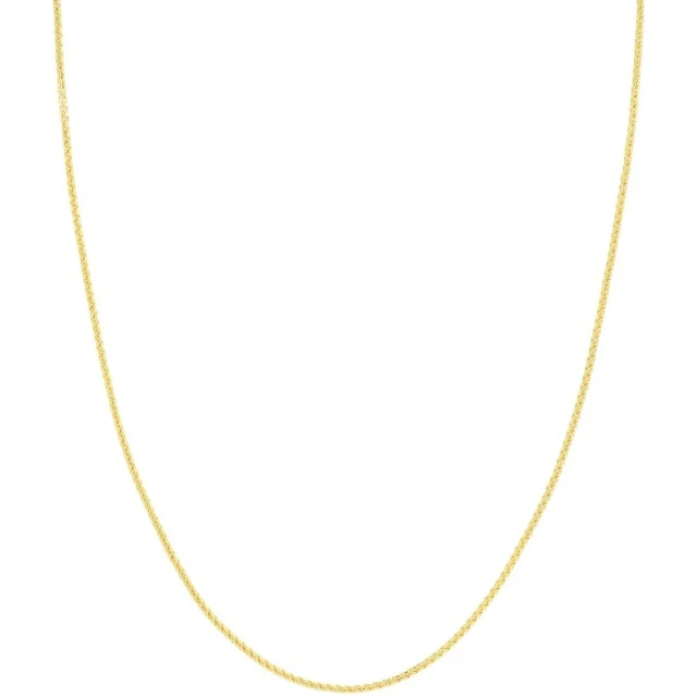 9ct Yellow Gold Diamond Cut 1.50mm Solid Round Box Chain with Lobster Catch - 46cm