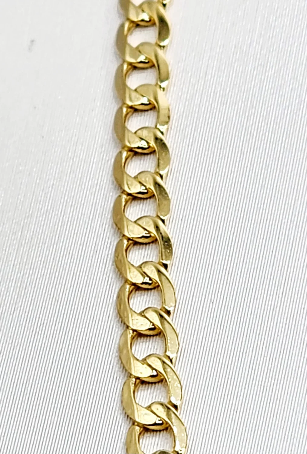 9ct Yellow Gold Diamond Cut Round Edge Open Curb Link 80 Gauge 3.20mm Chain
