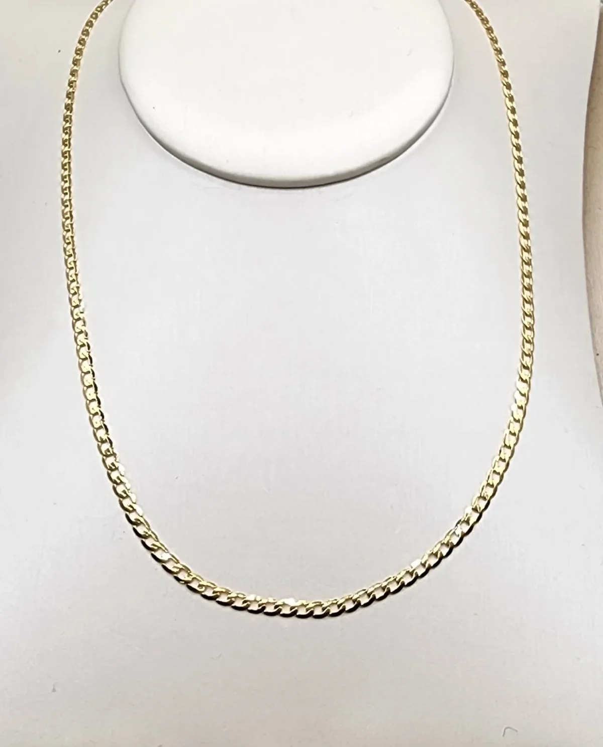 9ct Yellow Gold Diamond Cut Round Edge Open Curb Link 80 Gauge 3.20mm Chain