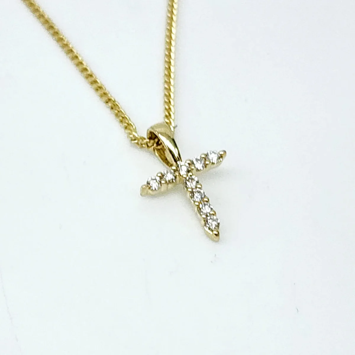 9ct Yellow Gold Diamond initial Pendant
