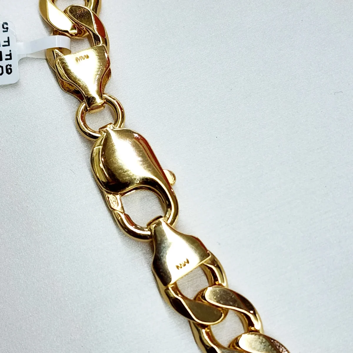 9ct Yellow Gold Flat Bevelled Diamond Cut Curb Link Chain - FBSCD250