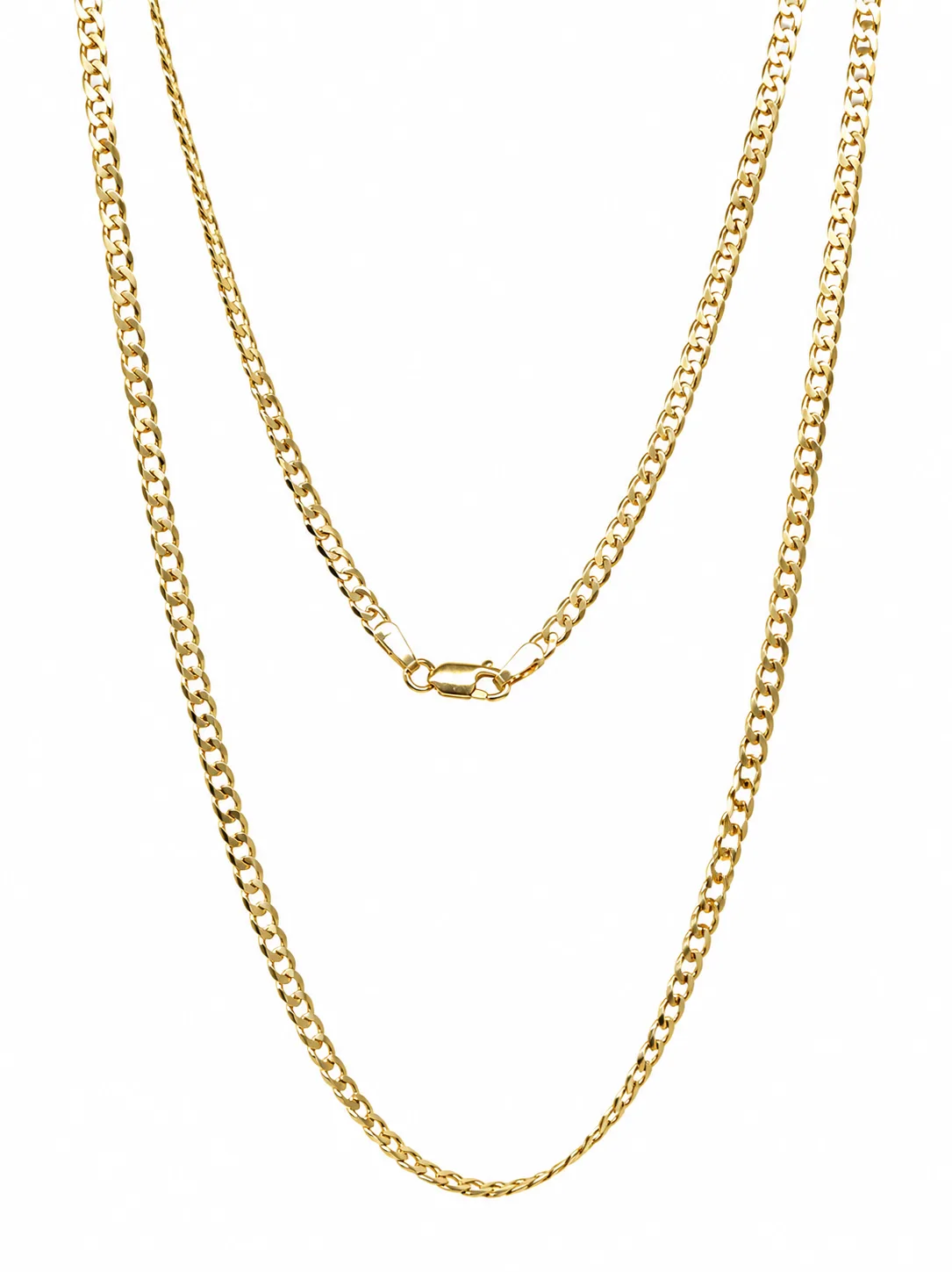 9ct Yellow Gold Grumetta Rada 6-Sided Open Curb Chain 60cm – Made in Italy - 70HKI445